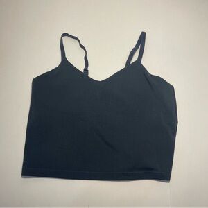 Athleta Girl Elation Cropped Top Girls Size L, 12 With Built In Bra Gray